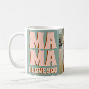 Retro Green Pink Funny Mothers Day Foto Kaffeetasse