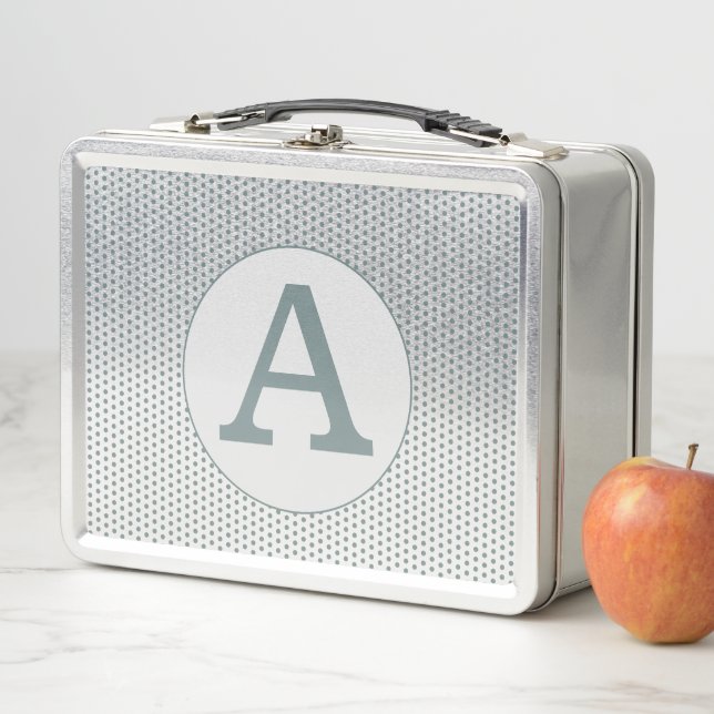 Retro Green Polka Dots Metall Brotdose (Beispiel)