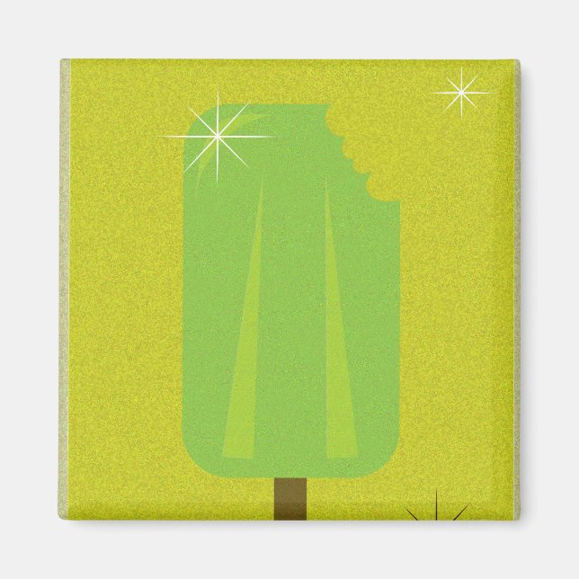 Retro Green Popsicle Magnet (Vorne)