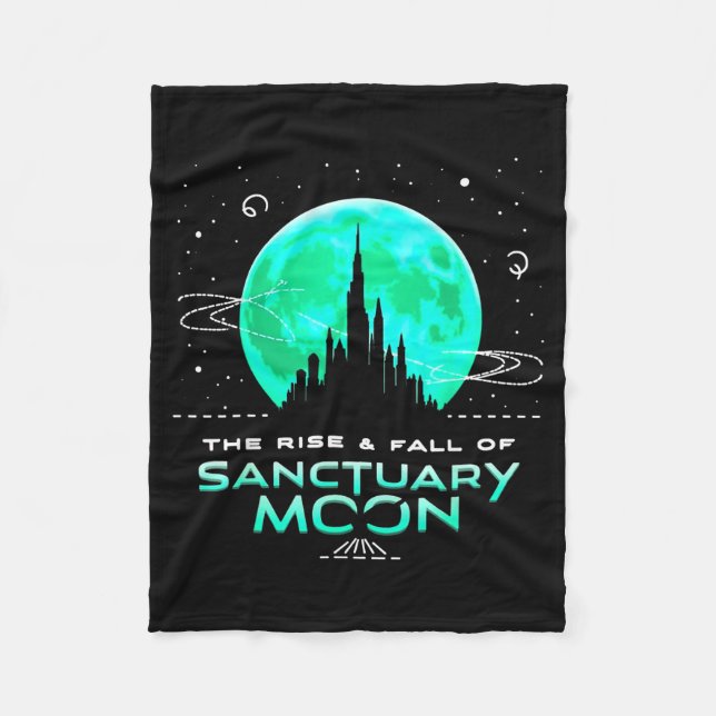 Retro Green Quote The Rise And Fall Of Sanctuary M Fleecedecke (Vorderseite)
