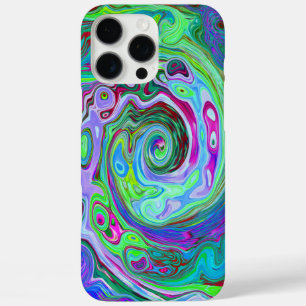 Retro Green, Red und Magenta Abstrakt Groovy Swirl iPhone 16 Pro Max Hülle