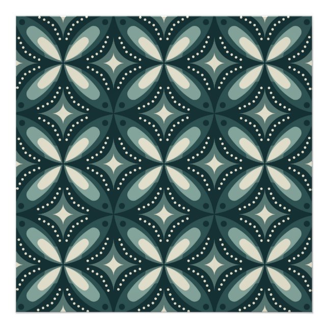 retro green shapes fotodruck (Vorne)