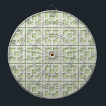 Retro Green Trellis Dartboard Dartscheibe<br><div class="desc">Mit diesem gemusterten Retro Green Trellis-Dartboard können Sie sich in der Mitte des Jahrhunderts in den Palm Springs entspannen. Es wurde von Vintagen Betonbrise-Blöcken inspiriert. Die dekonstruierte Architektur der 50er Jahre verleiht dem Alltag ein schnelles Designgefühl.</div>