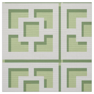 Retro Green Trellis Fabric Stoff