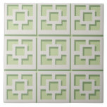 Retro Green Trellis Keramik Tile Fliese<br><div class="desc">Mit dieser gemusterten Keramik-Kachel Retro Green Trellis können Sie sich in den modernen Palm Springs aus der Mitte des Jahrhunderts entspannen. Es wurde von Vintagen Betonbrise-Blöcken inspiriert. Die dekonstruierte Architektur der 50er Jahre verleiht dem Alltag ein schnelles Designgefühl.</div>