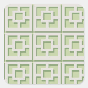 Retro Green Trellis Sticker