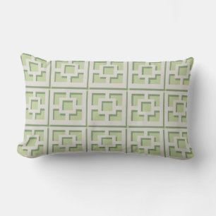 Retro Green Trellis Throw Kissen