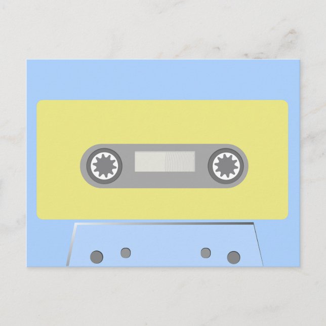 Retro Green und Blue Cassette Tape  Postkarte (Vorderseite)