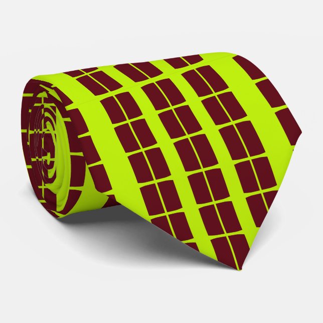 Retro Grid Neck Tie Krawatte (Gerollt)