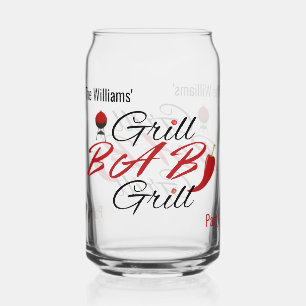 Retro Grill Baby Grill Sommer BBQ-Party  Dosenglas