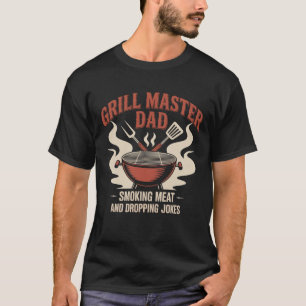 Retro Grill Master Vater Emblem Funny GRILLEN T-Shirt