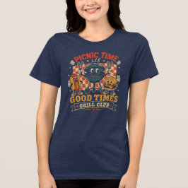 Retro-Grillfest im Freien Picknick Tri-Blend Shirt