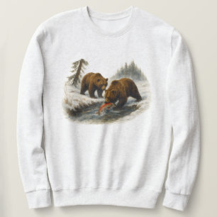 Retro-Grizzlybären-Wildnis-Szene - Neunziger 90 Sweatshirt