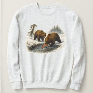Retro-Grizzlybären-Wildnis-Szene - Neunziger 90 Sweatshirt