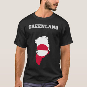 Retro Grönland bedrückte grönländische Flagge T-Shirt