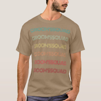 Retro GROOMS SQUAD Brautparty Groovy Family Frie T-Shirt