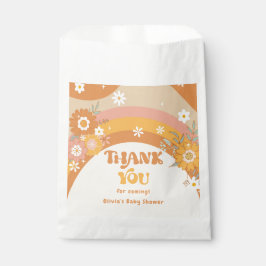 Retro Groovbaby 70er floral vielen Dank Geschenktütchen