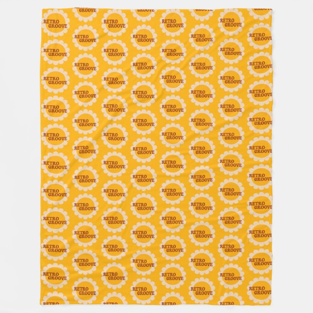 Retro Groove Fleece-Decke Fleecedecke (Vorderseite)