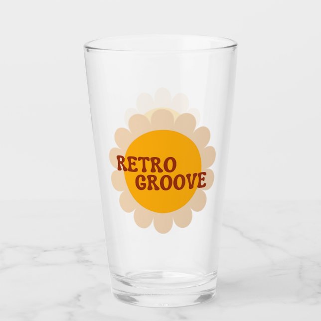 Retro Groove Glas (Vorderseite)