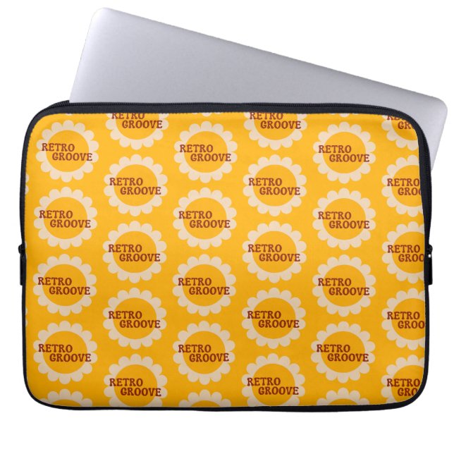 Retro Groove Laptop-Hülle Laptopschutzhülle (Vorderseite)
