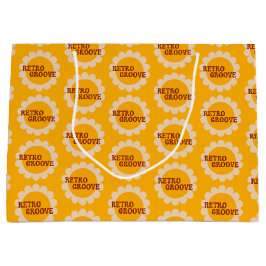 Retro Groove Large Gift Bag Große Geschenktüte