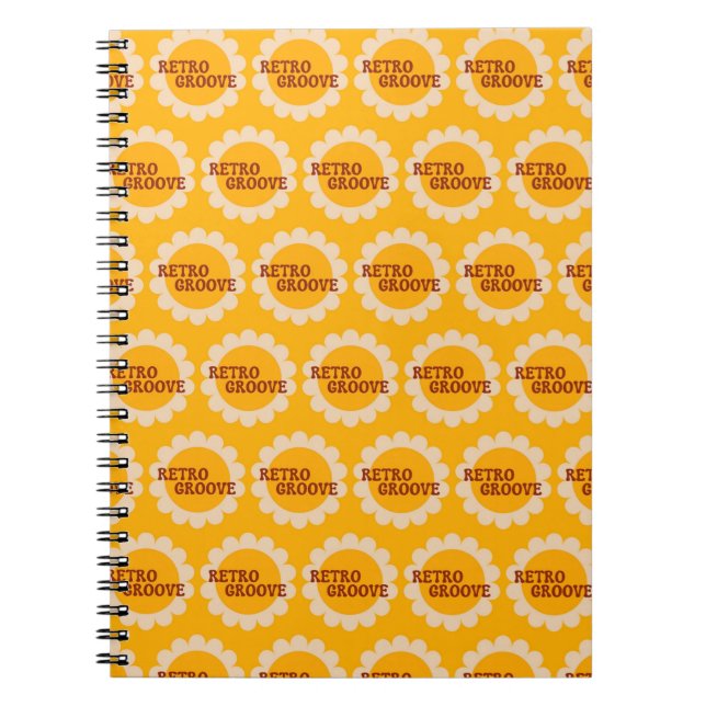 Retro Groove Notebook Notizblock (Vorderseite)