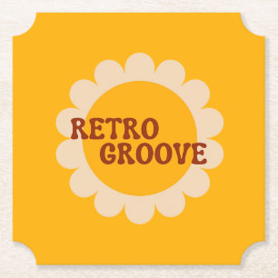 Retro Groove Papieruntersetzer Untersetzer