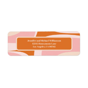 Retro Groove Pink und Orange Abstraktes Muster
