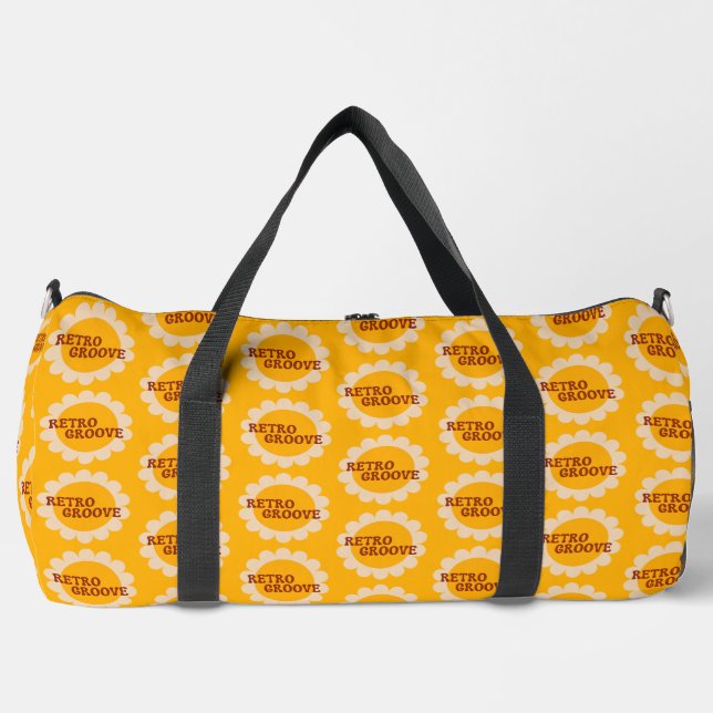 Retro Groove-Tasche Duffle Bag (Vorderseite)