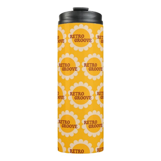 Retro Groove Thermosbecher (Vorderseite)
