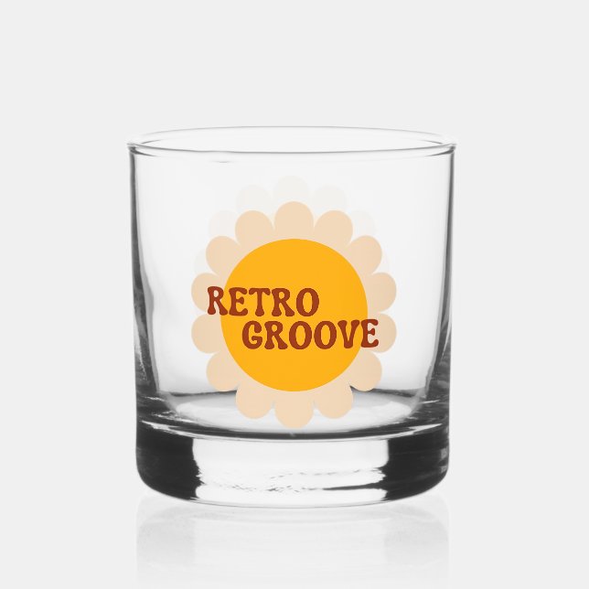 Retro Groove Whiskyglas (Vorderseite)