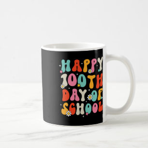 Retro Groovy 100 Tage glücklich 100. Tag der Schul Kaffeetasse