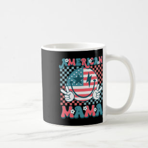 Retro Groovy 4. Juli Lächeln für Mama Amer Kaffeetasse