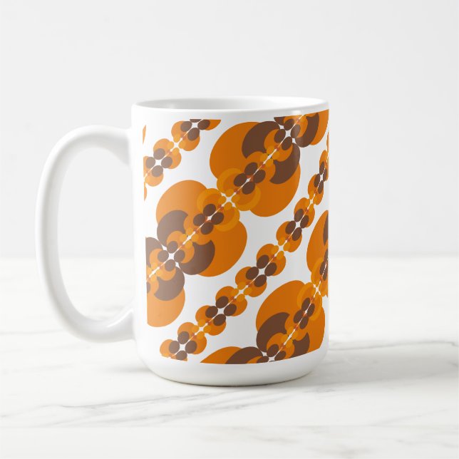 Retro Groovy 60's 70's Bubbles Muster Kaffeetasse (Links)