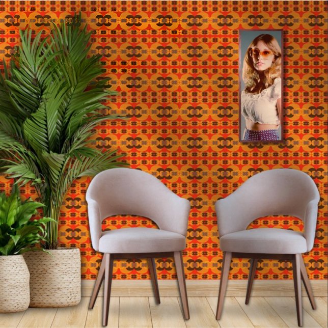 Retro Groovy 60's 70's Bubbles Muster Tapete (Von Creator hochgeladen)