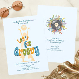 Retro Groovy 60th Birthday Invitation Einladung