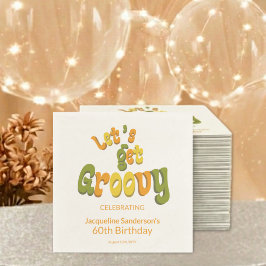 Retro Groovy 60th Birthday Party Serviette