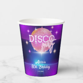 Retro Groovy 70er Disco Ball Geburtstagsparty Pappbecher