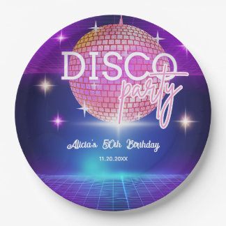 Retro Groovy 70er Disco Ball Geburtstagsparty Pappteller