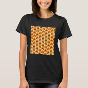 Retro Groovy 70er Floral Pattern T-Shirt