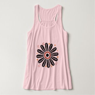 Retro Groovy 70er-Jahre-Blume Tank Top