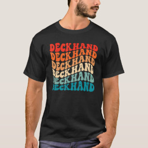 Retro Groovy 70er Jahre Decksmann Bootsfahrt Segel T-Shirt