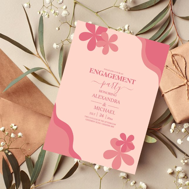 Retro Groovy 70er Themed Mutes Hochzeit Einladung (Von Creator hochgeladen)