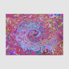 Retro Groovy Abstrakt Lavender und Magenta Swirl Seidenpapier