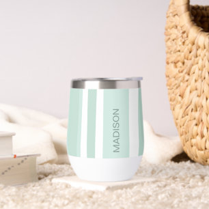 Retro Groovy Abstrakter Aquamariner grüner Creme I