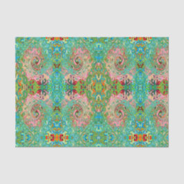 Retro Groovy Abstrakter Regenbogenwirbel Seidenpapier