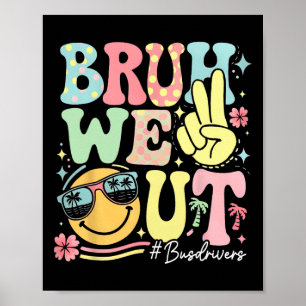 Retro Groovy Alter Wir Sind Aus Busfahrer Letzter Poster