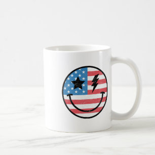 Retro Groovy America Usa Patriotic 4. Juli Mem Kaffeetasse