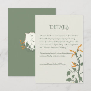 Retro Groovy Art Nouveau florale Details Begleitkarte