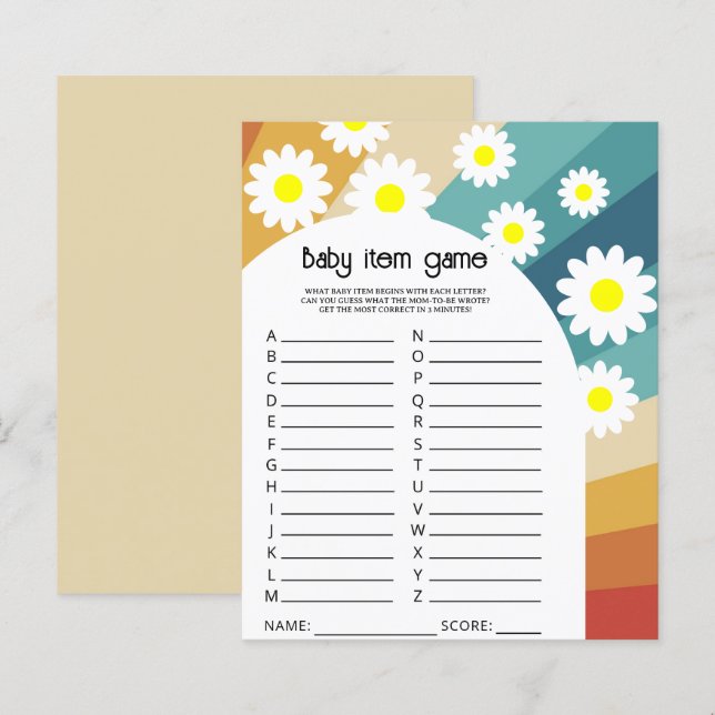 Retro Groovy - Baby Item Game (Vorne/Hinten)